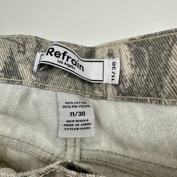 NWT Refrain Los Angeles Printed Wide Leg Jeans | Luxe Denim | Size 11/30 - Picture 3 of 10